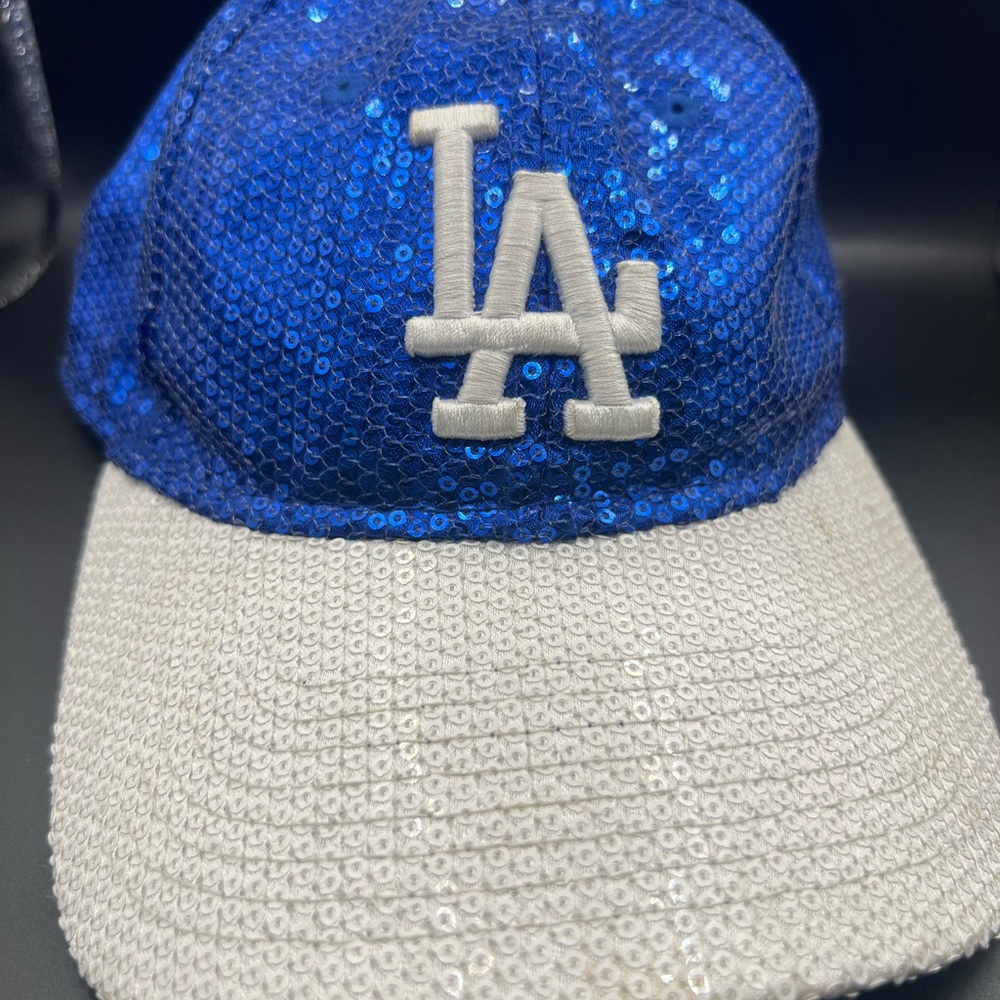 New Era Blue Victorias Secret Pink Los Angeles Dodgers Sequin Hat